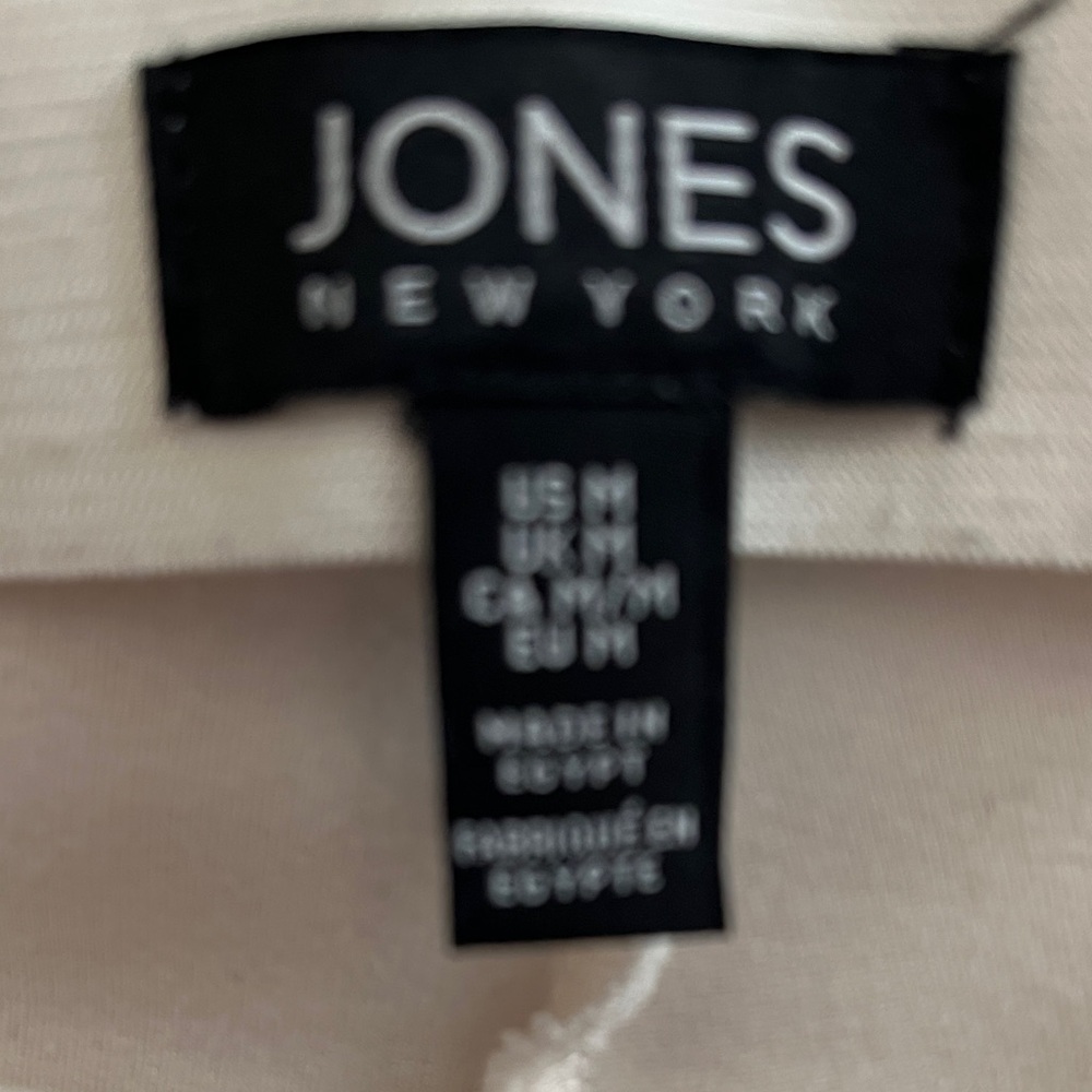 Jones New York Cream Pants Sz M - Picture 3 of 4